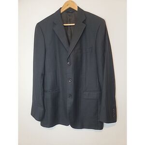 Brooks‎ Brothers 1818 Loro Piana Wool Blazer Gray Pinstripe 42L Regent Silky EUC